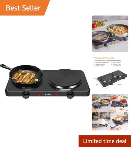 Portable electric double hob - electric,