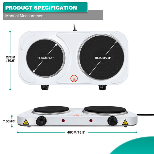 Electric hob portable - hob, double