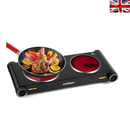 Portable double electric hob - portable,